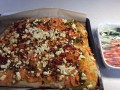 Pizza med sde kartofler, chorizo og gedeost